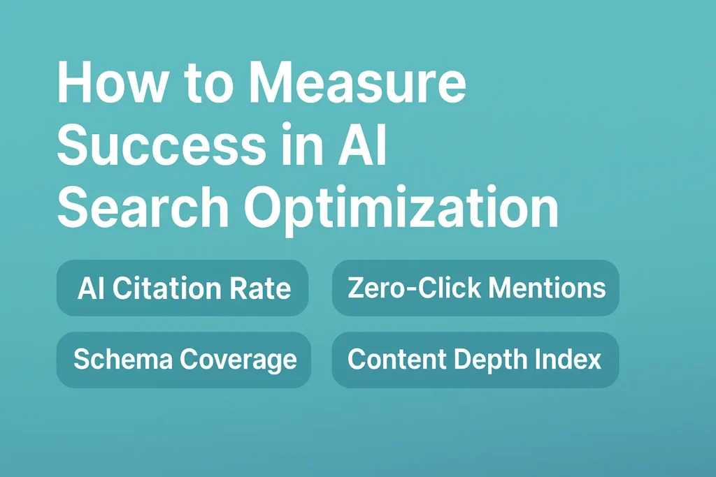 how to measure success in ai search optimization